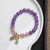 Natural Amethyst Strawberry Crystal Bracelet Ocean Heart Crystal Bracelet Women