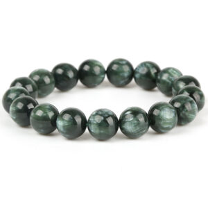Dark Green Dragon Scale Effect Crystal Bracelet