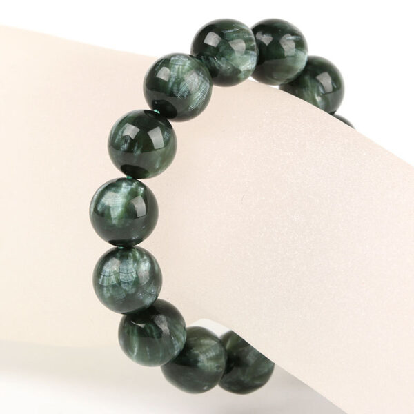Dark Green Dragon Scale Effect Crystal Bracelet