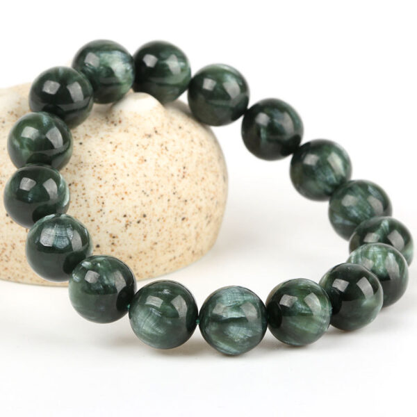 Dark Green Dragon Scale Effect Crystal Bracelet