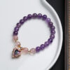 Natural Amethyst Strawberry Crystal Bracelet Ocean Heart Crystal Bracelet Women