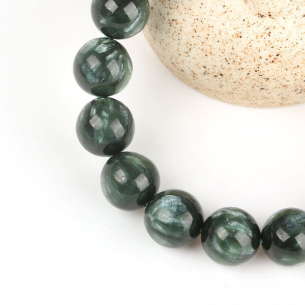 Dark Green Dragon Scale Effect Crystal Bracelet